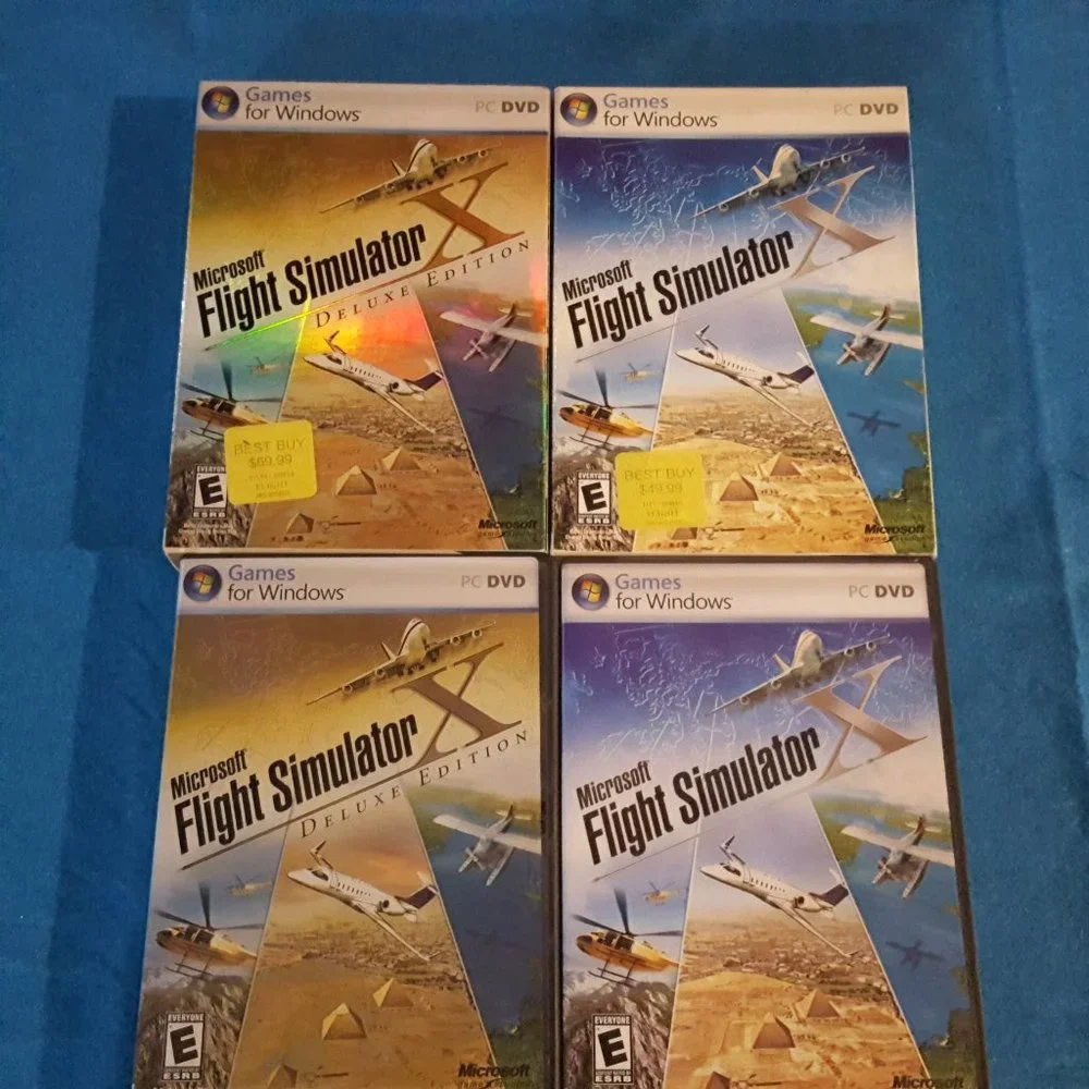NWT Microsoft Flight Simulator X and X Deluxe Edition